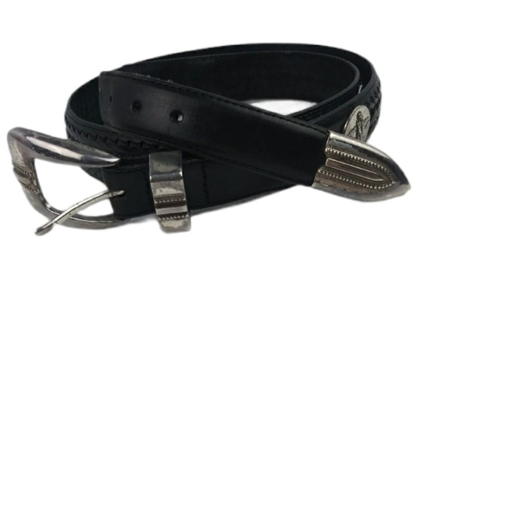 ONYX by brighton black leather belt size 38